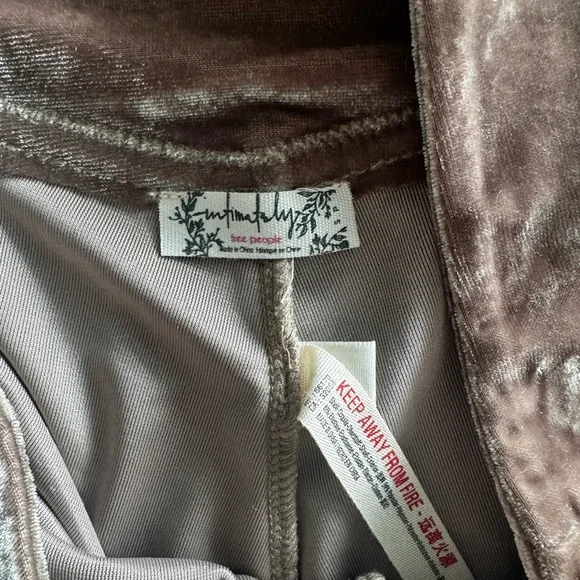 Free People soft Velvet crop top & Wide Leg pants Set Small - Picture 5 of 6